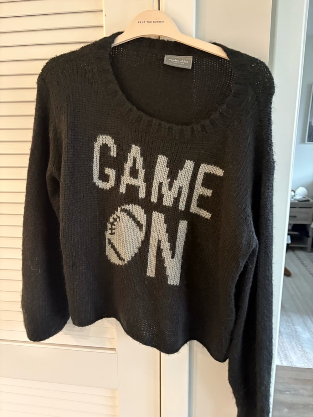 Wooden Ships Black 'GAME ON' Sport Graphic Sweater